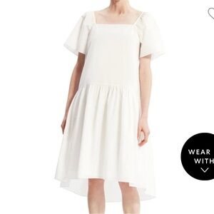 Theory Women’s Lightweight Cotton A Line Dress Relaxed Peach Color NWOT Size 6